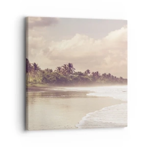 Bild auf Leinwand - Leinwandbild - Die Liebkosung der Wellen - 30x30 cm