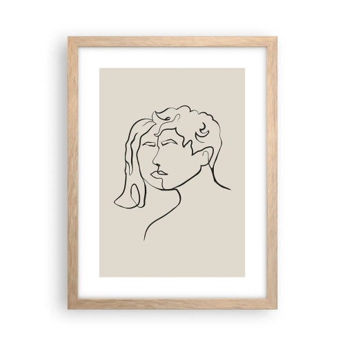 Poster in einem Rahmen aus heller Eiche - Und es wurde Einheit - 30x40 cm