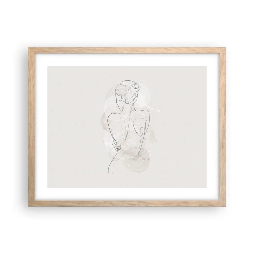 Poster in einem Rahmen aus heller Eiche - Wie ein sensibles Instrument - 50x40 cm