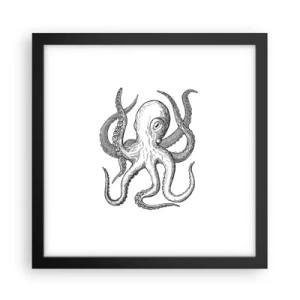 Poster in einem schwarzem Rahmen - Mit den Wellen tanzen - 30x30 cm