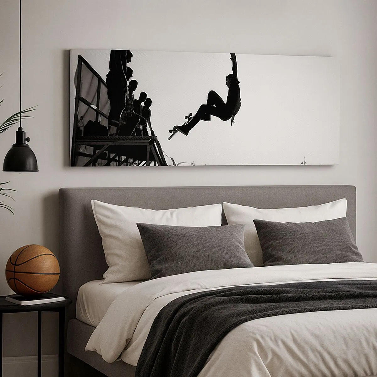 Bild auf Leinwand - Leinwandbild - Helden und Zuschauer - 100x40 cm