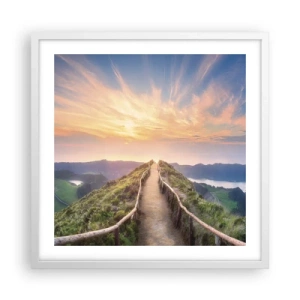 Poster in einem weißen Rahmen - Nah am Himmel - 50x50 cm