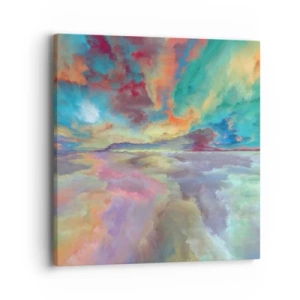 Bild auf Leinwand - Leinwandbild - Zwei Himmel - 40x40 cm