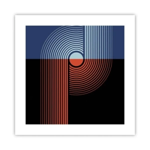 Poster - In einer geometrischen Umarmung - 40x40 cm