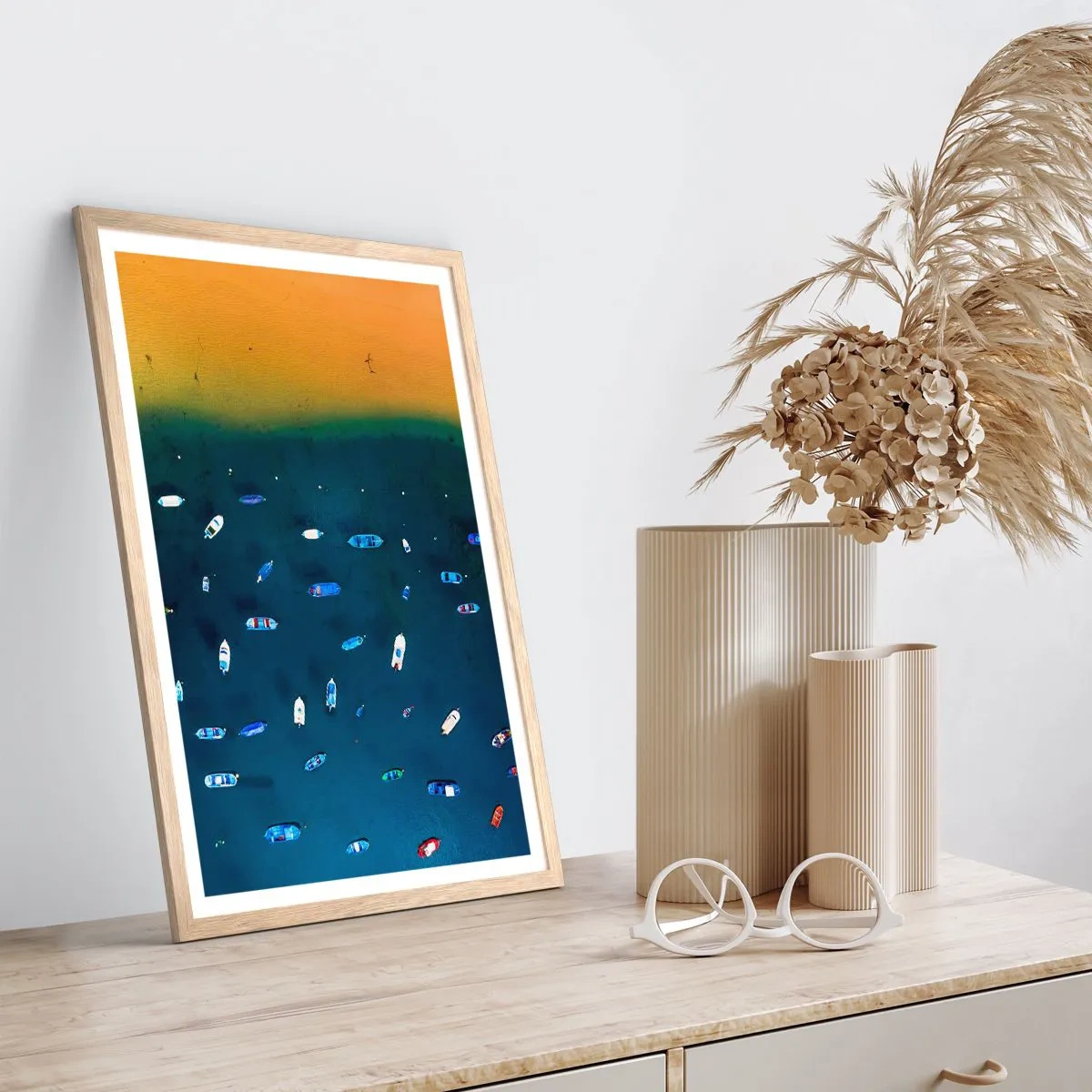 Poster in einem Rahmen aus heller Eiche - Feiertagsspiel - 30x40 cm