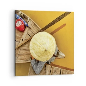 Bild auf Leinwand - Leinwandbild - Leben am Gelben Fluss - 70x70 cm