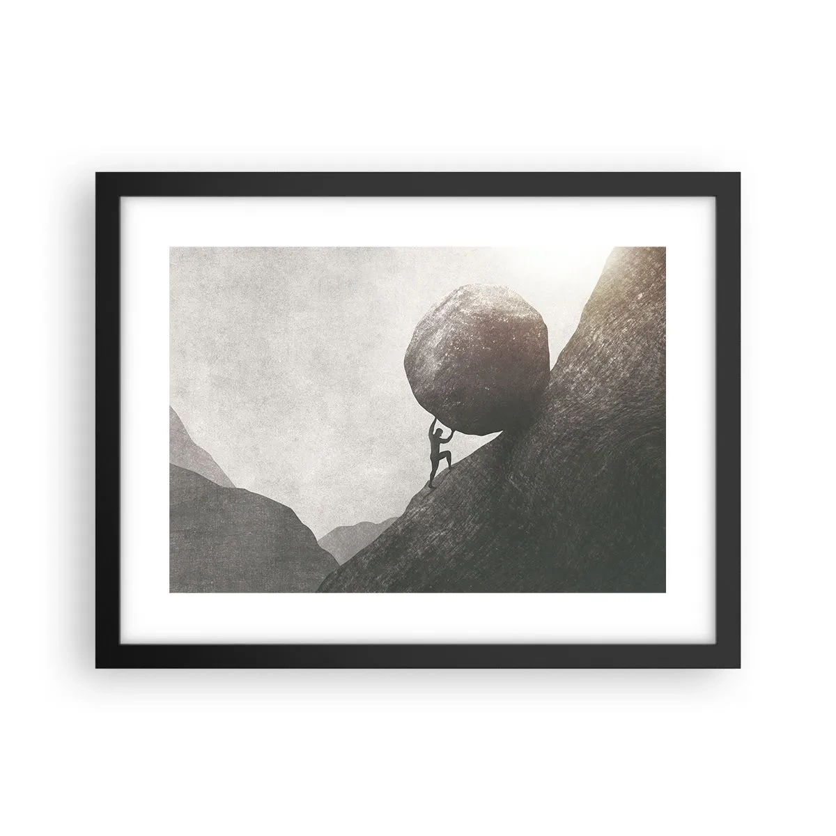 Poster in einem schwarzem Rahmen - Ich glaube wider alle Hoffnung - 40x30 cm