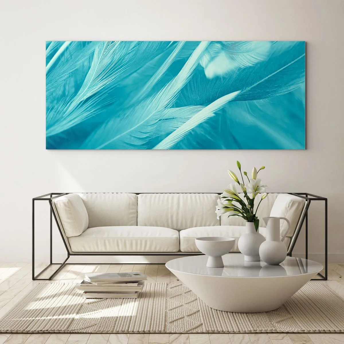 Glasbild - Bild auf glas - In Pulver ertrinken - 100x40 cm