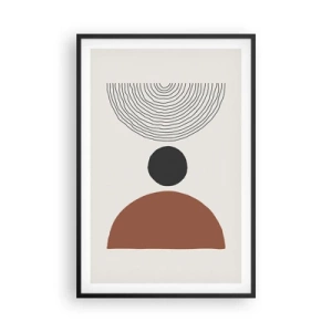 Poster in einem schwarzem Rahmen - Das Zentrum der Aufmerksamkeit - 61x91 cm