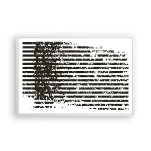 Poster in einem weißen Rahmen - Rhythmus und Rauschen - 91x61 cm