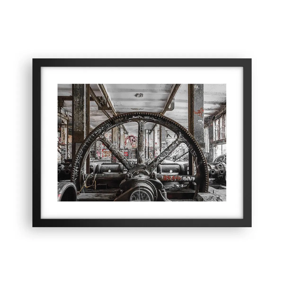 Poster in einem schwarzem Rahmen - Das geheime Leben der Fabrik - 40x30 cm