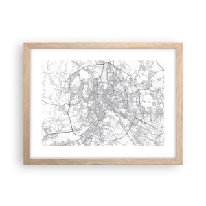 Poster in einem Rahmen aus heller Eiche - Römischer Kreis - 40x30 cm