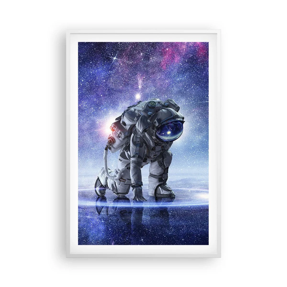 Poster in einem weißen Rahmen - Der Sternenhimmel über mir - 61x91 cm