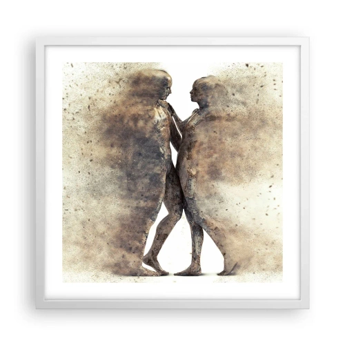 Poster in einem weißen Rahmen - Sie erhoben sich aus dem Staub, um zu lieben - 50x50 cm