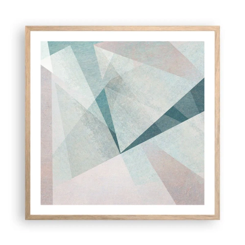 Poster in einem Rahmen aus heller Eiche - Einfach aber dynamisch - 60x60 cm