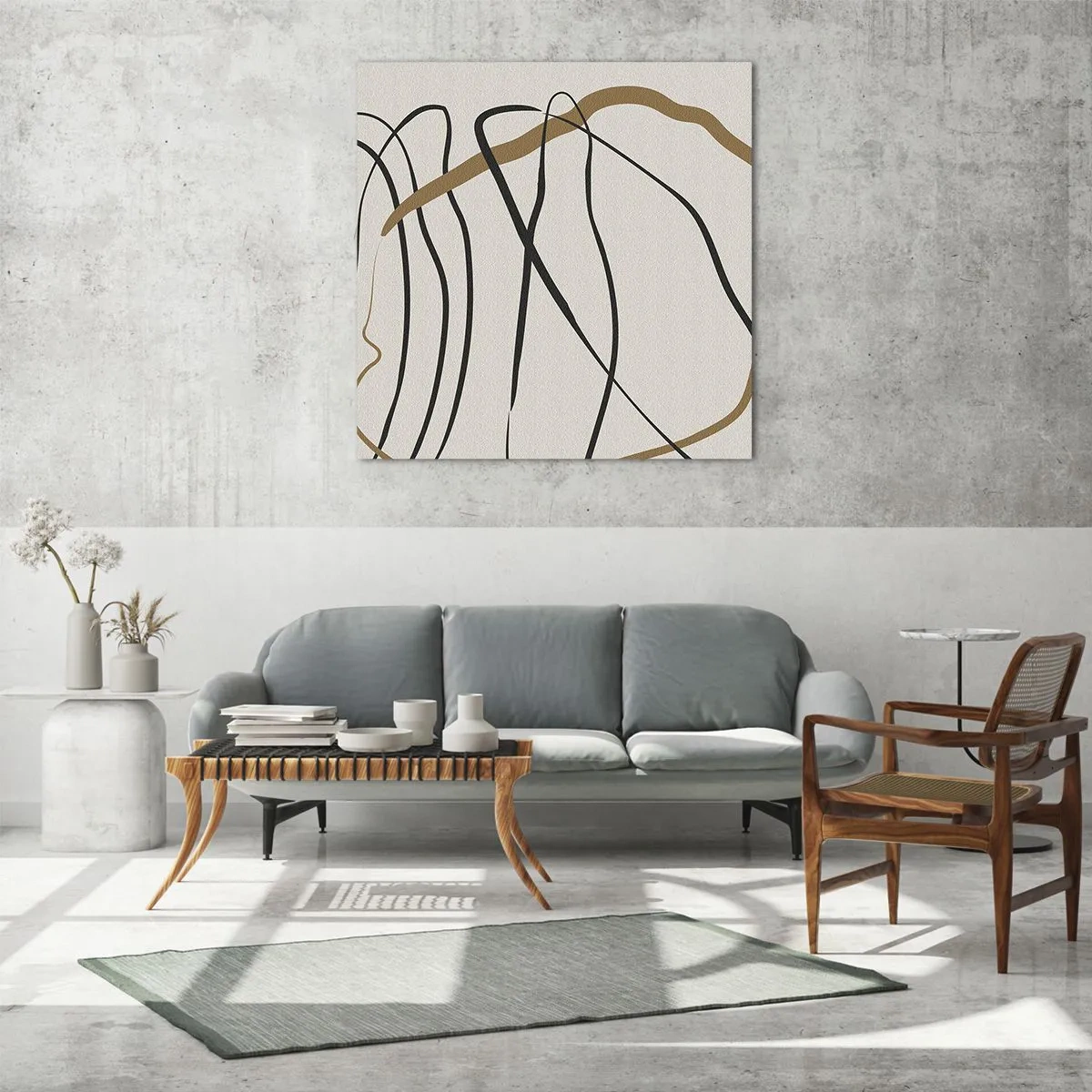 Glasbild - Bild auf glas - Komposition – Looptanz - 70x70 cm