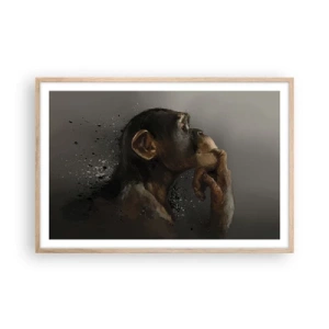 Poster in einem Rahmen aus heller Eiche - Sicherlich ein Denker - 91x61 cm