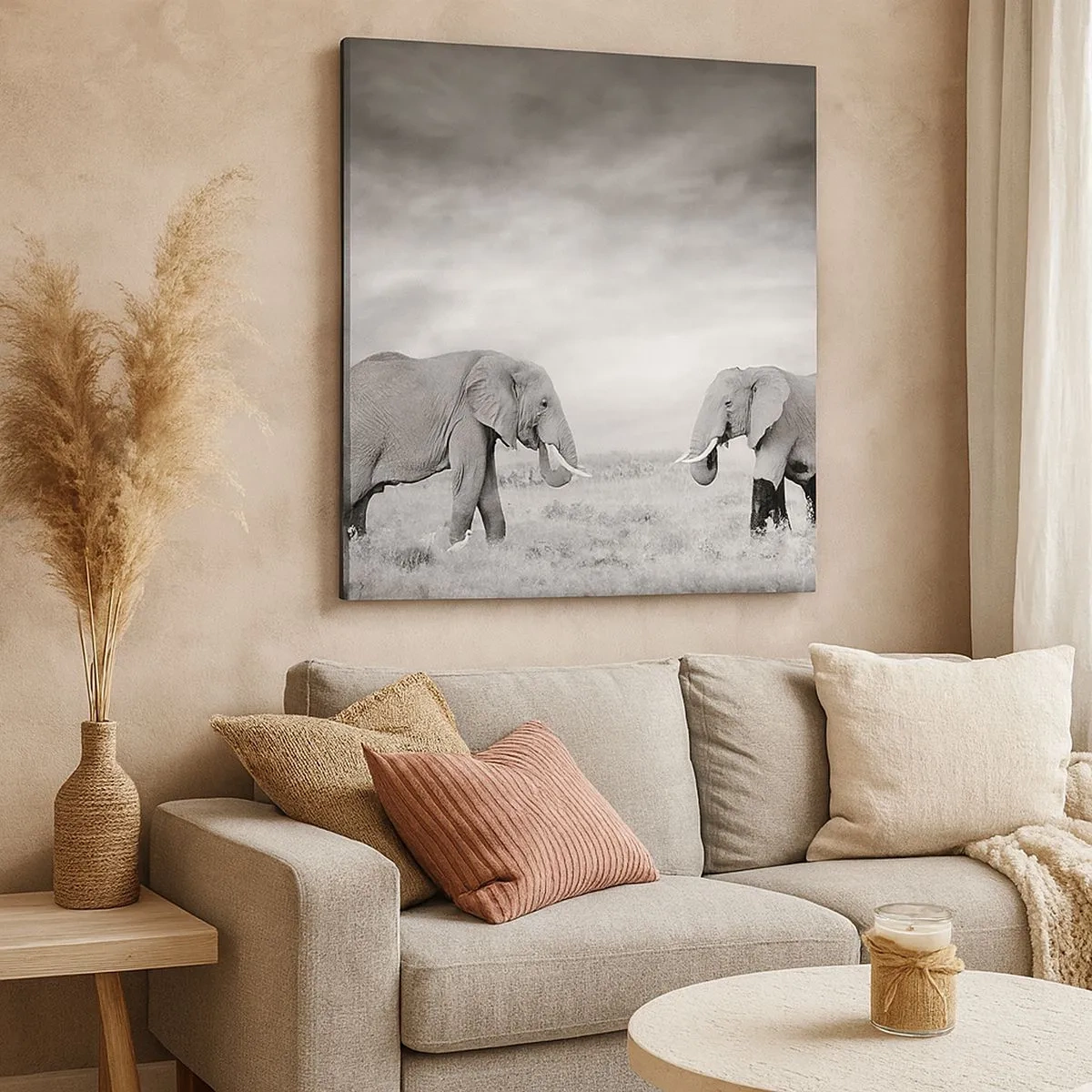 Bild auf Leinwand - Leinwandbild - Grau ist schön - 30x30 cm