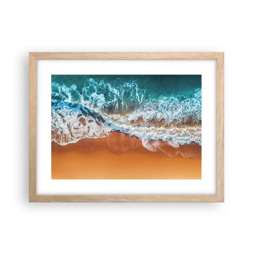 Poster in einem Rahmen aus heller Eiche - Immer Hand in Hand - 40x30 cm