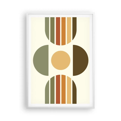 Poster in einem weißen Rahmen - In Erdtönen - 70x100 cm