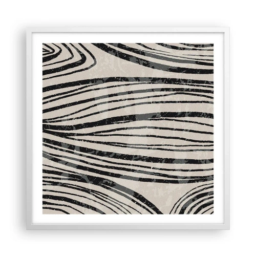 Poster in einem weißen Rahmen - Linienpool - 60x60 cm