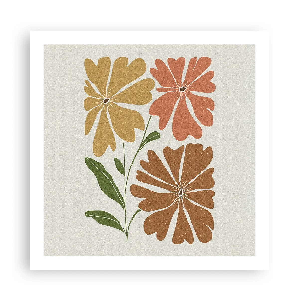 Poster - Natur und Geometrie - 60x60 cm