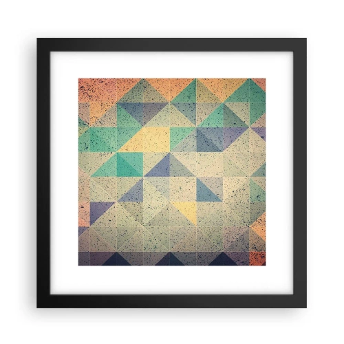Poster in einem schwarzem Rahmen - Republik der Dreiecke - 30x30 cm