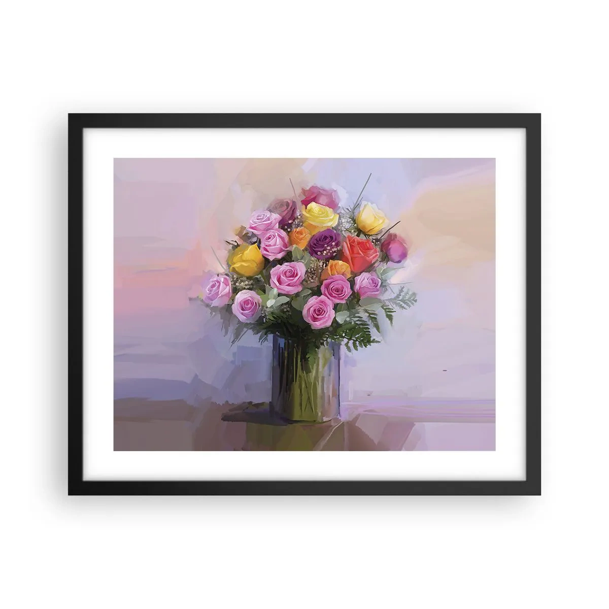 Poster in einem schwarzem Rahmen - Festgehaltene Schönheit - 50x40 cm