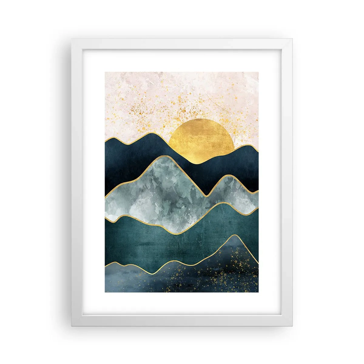 Poster in einem weißen Rahmen - Hinter den sieben Bergen - 30x40 cm