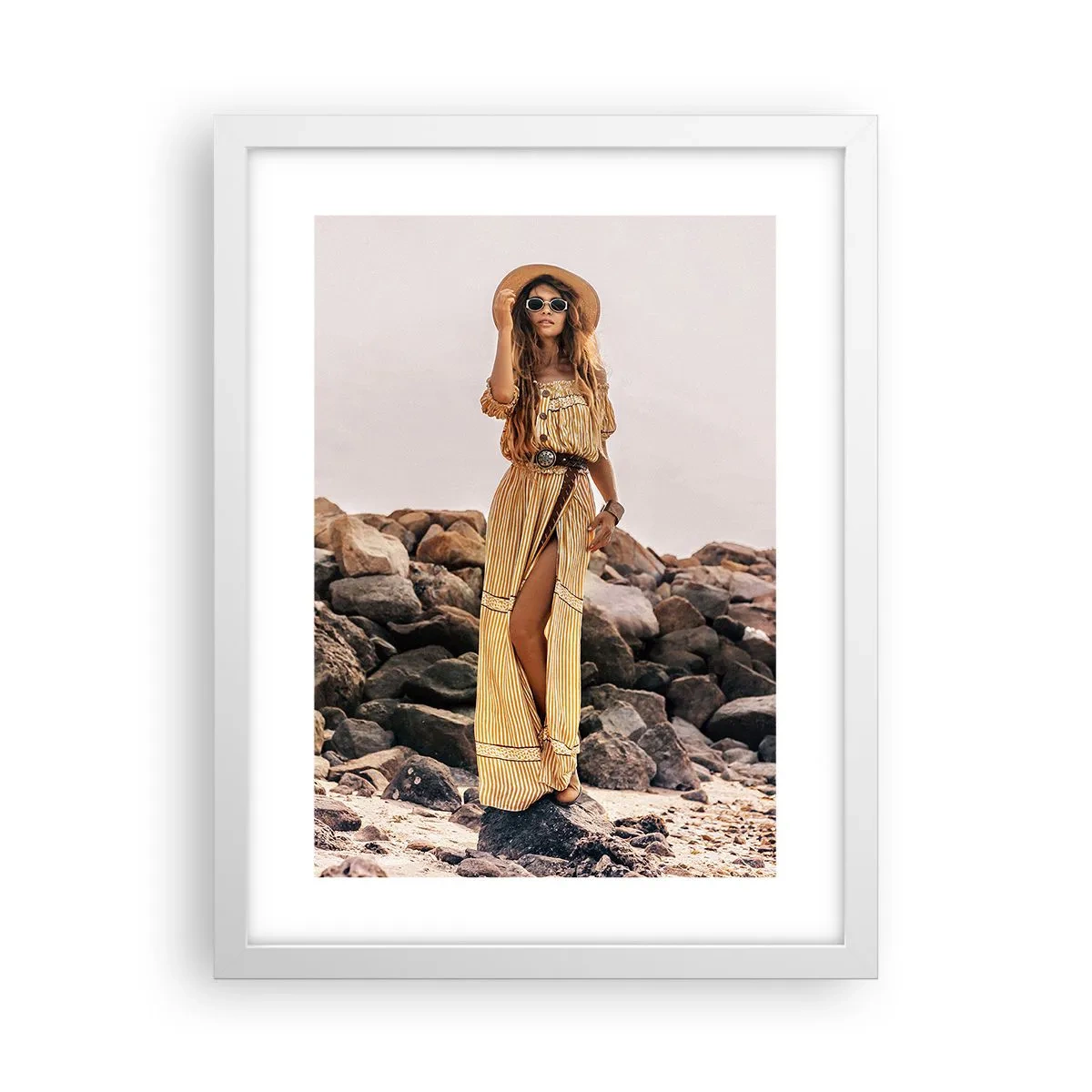 Poster in einem weißen Rahmen - Die Magie der Steine - 30x40 cm