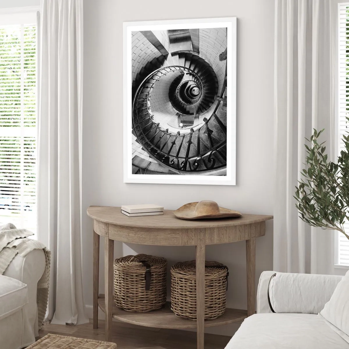 Poster in einem weißen Rahmen - Höher und höher - 30x40 cm