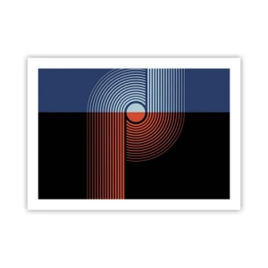 Poster - In einer geometrischen Umarmung - 70x50 cm