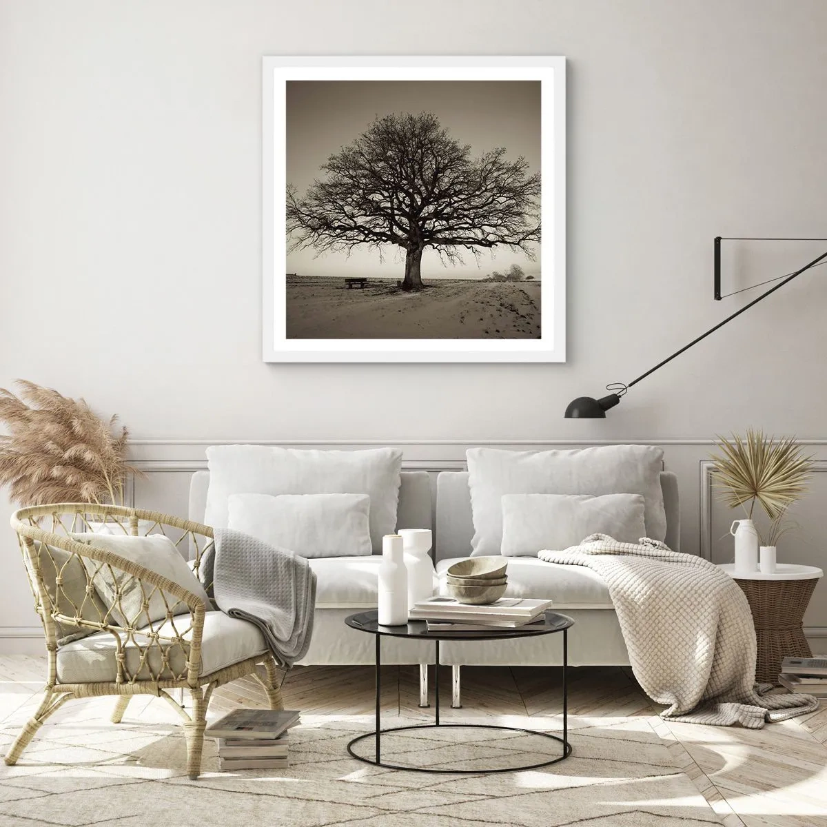 Poster in einem weißen Rahmen - Von hier zu Ewigkeit - 60x60 cm