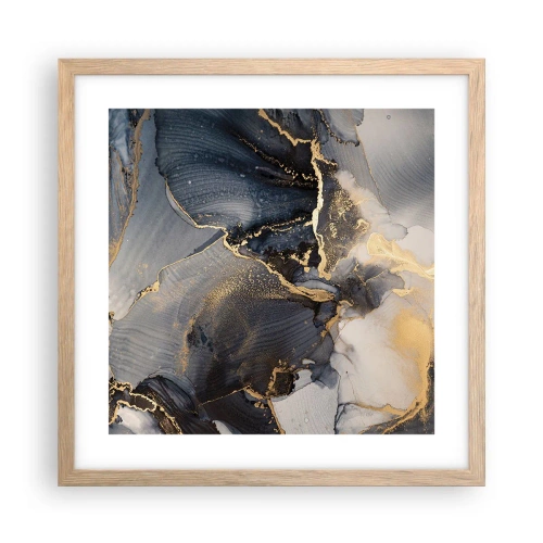 Poster in einem Rahmen aus heller Eiche - Leben aus Stein - 40x40 cm