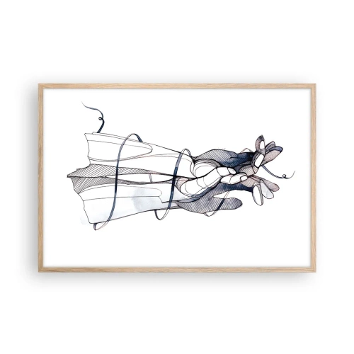 Poster in einem Rahmen aus heller Eiche - Touch-Studie - 91x61 cm