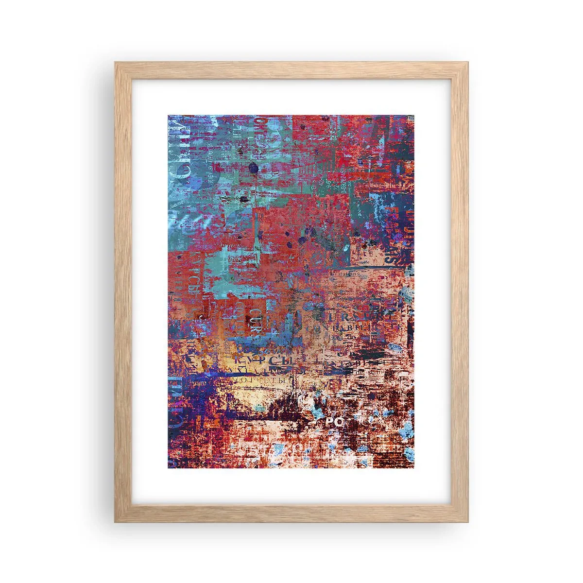 Poster in einem Rahmen aus heller Eiche - Erinnerung und Vergessen - 30x40 cm