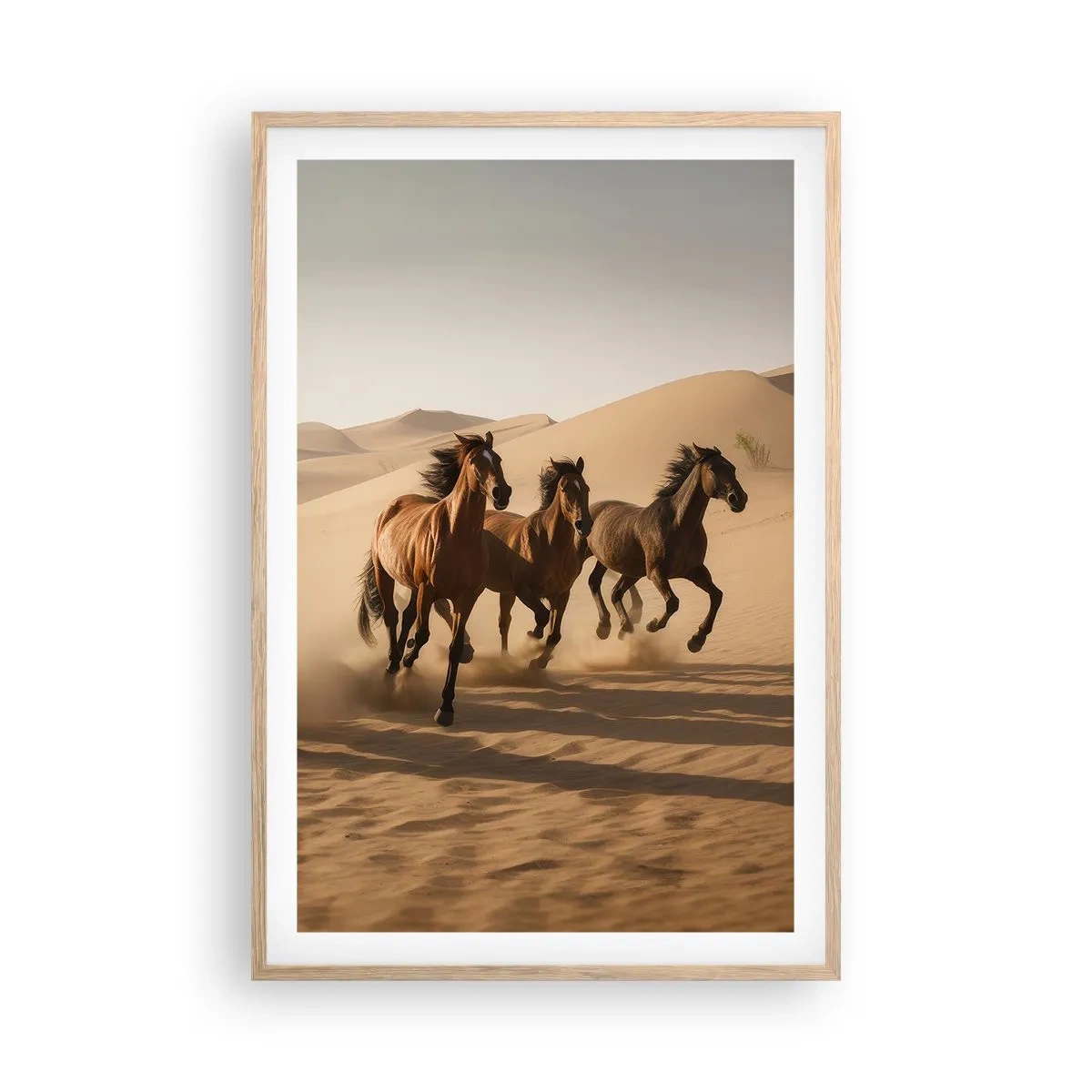 Poster in einem Rahmen aus heller Eiche - Frei wie der Wind - 61x91 cm