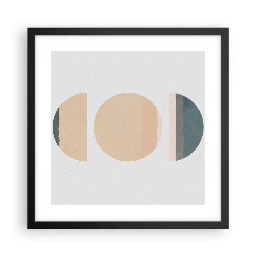 Poster in einem schwarzem Rahmen - Ein Rad hinter dem anderen… - 40x40 cm