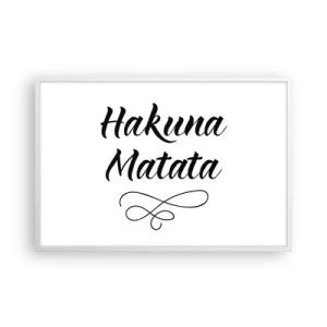 Poster in einem weißen Rahmen - Bester Ratschlag - 91x61 cm