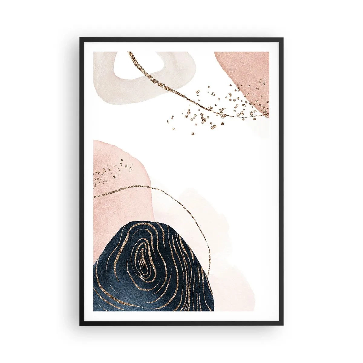 Poster in einem schwarzem Rahmen - Alles fließt - 70x100 cm