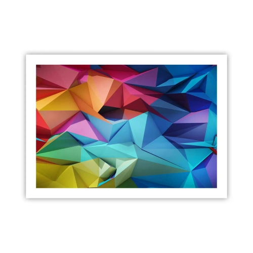 Poster - Regenbogen-Origami - 70x50 cm