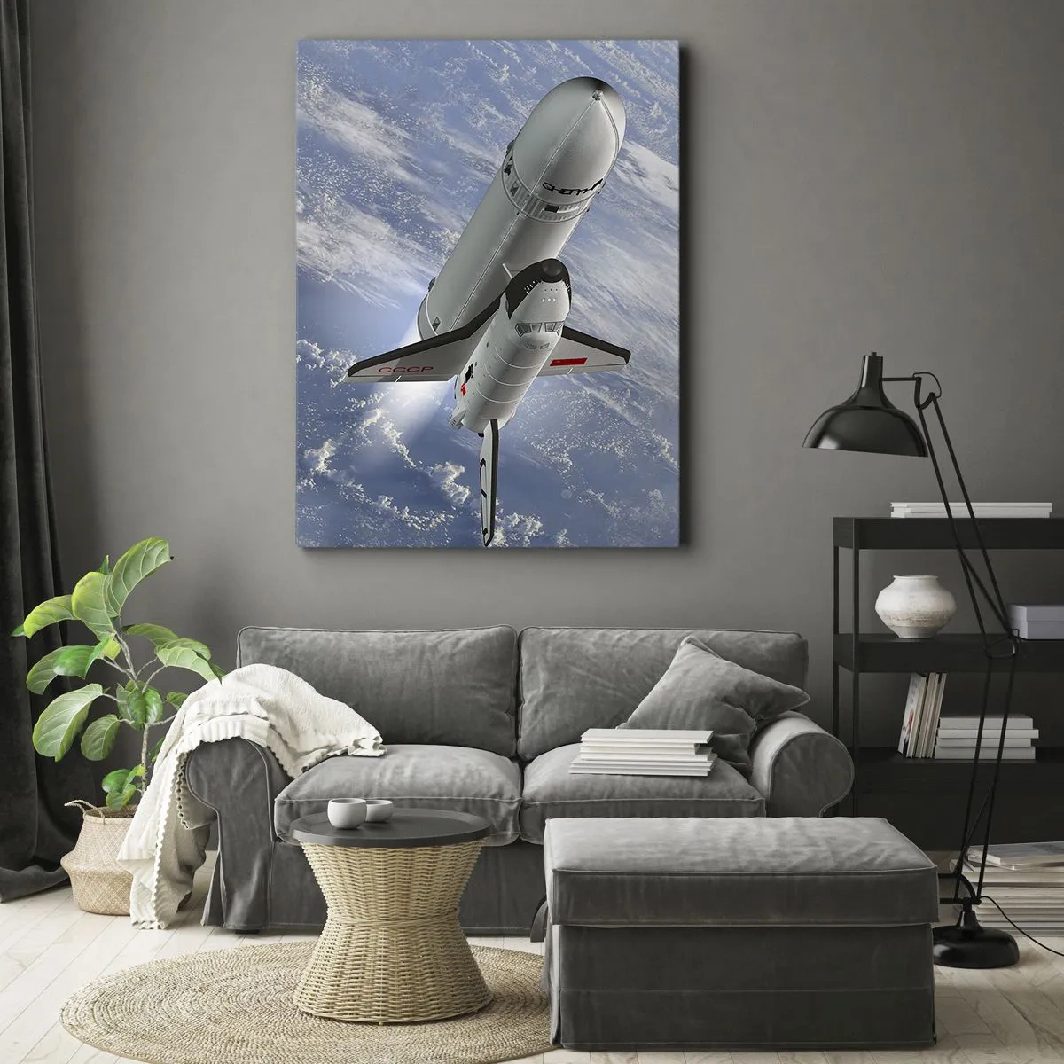 Bild auf Leinwand - Leinwandbild - Kosmischer Aufstieg - 55x100 cm