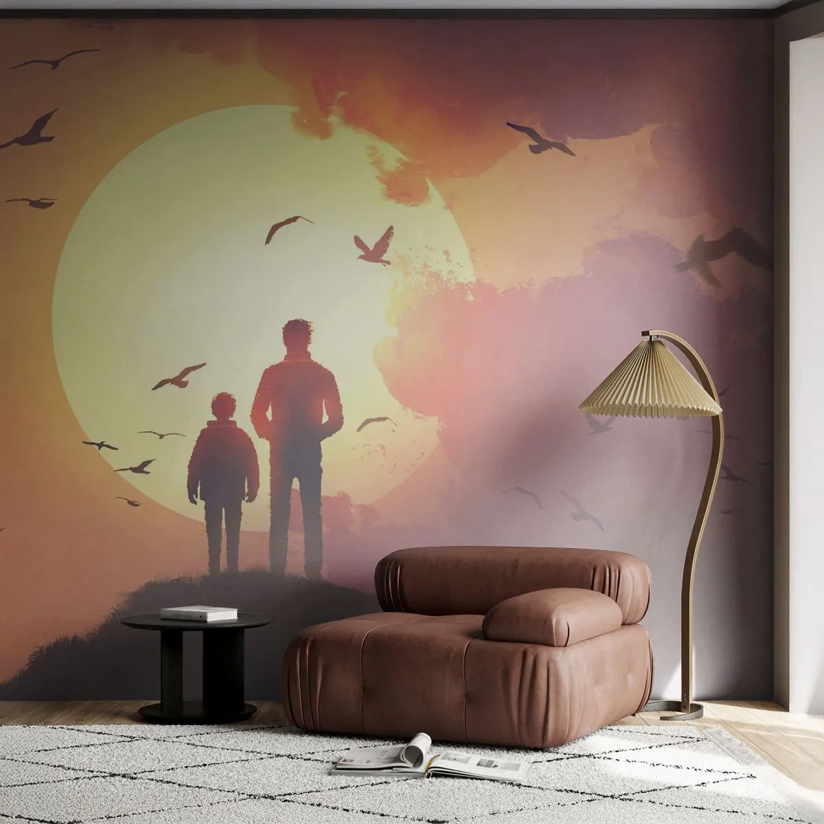 Fototapete Standard Eco - Von Angesicht zu Angesicht mit der Sonne - Abstraktion, Fantasie, Stück - 500x350 cm
