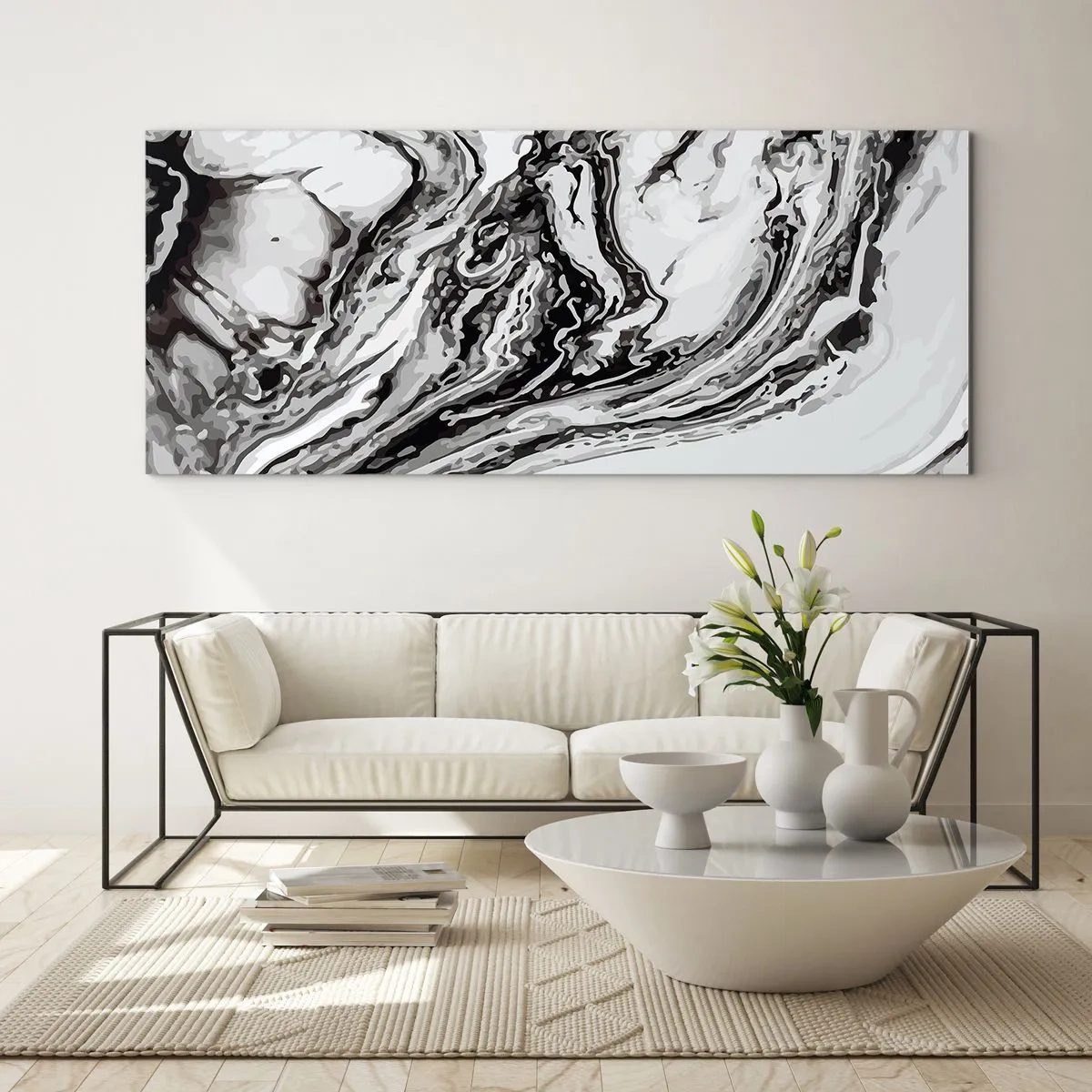 Glasbild - Bild auf glas - Am Anfang war Chaos - 90x30 cm