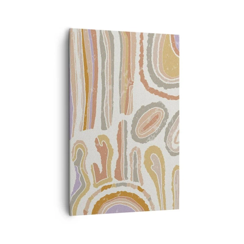 Bild auf Leinwand - Leinwandbild - Bunte Querschnitte abstrakter Formen - 80x120cm - Bunte Querschnitte - Moderne Wanddekoration für Wohnzimmer und Schlafzimmer ARTTOR