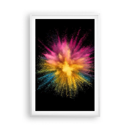 Poster in einem weißen Rahmen - Die Geburt der Farben - 61x91 cm