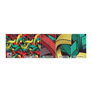 Fototapeten Muster Premium Canvas - Welcher Weg zum Ziel? - Abstraktion, Stück, Comic-Buch - 100x30 cm