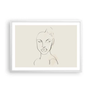 Poster in einem weißen Rahmen - Umriss der Sinnlichkeit - 70x50 cm