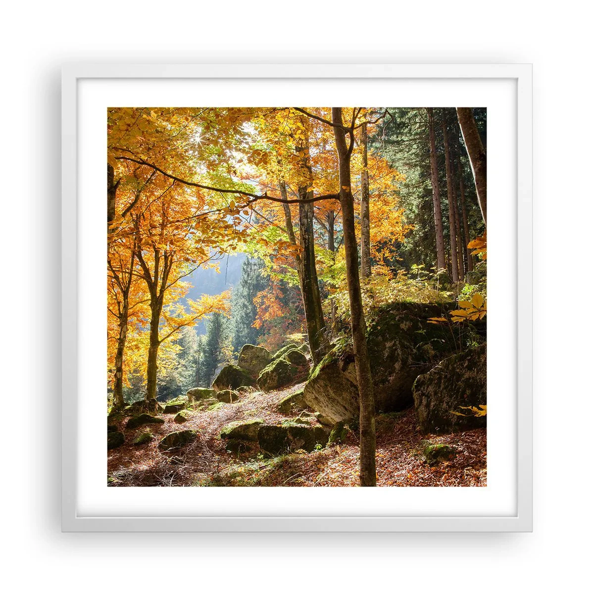 Poster in einem weißen Rahmen - Zeit zum Entspannen - 50x50 cm