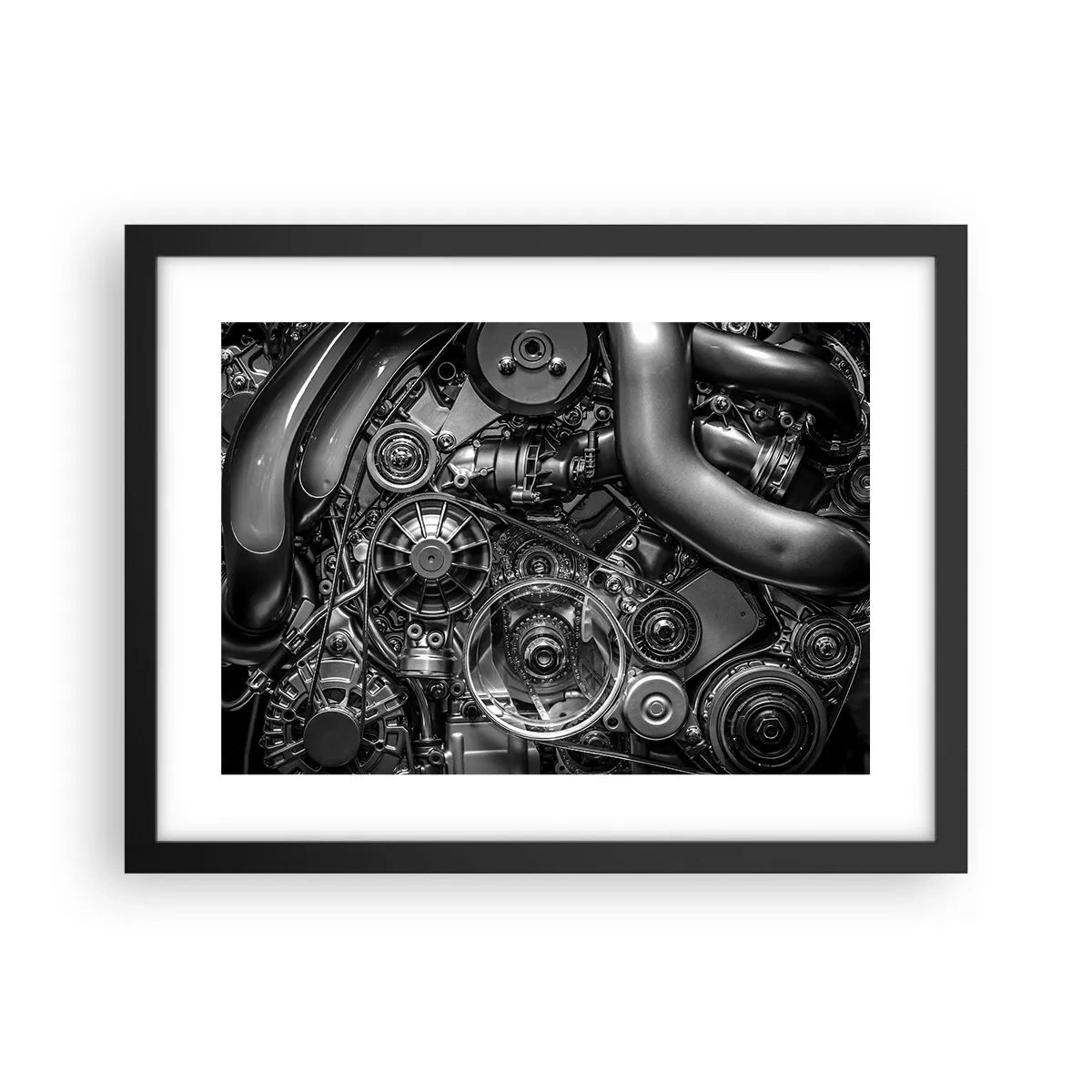 Poster in einem schwarzem Rahmen - Die Poesie der Mechanik - 40x30 cm